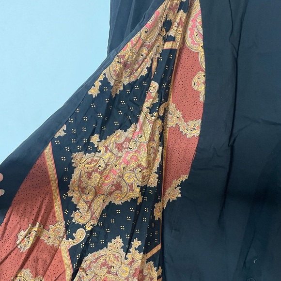 Vtg Lei‎ Black A-Line Skirt with Orange Pattern - Picture 4 of 9